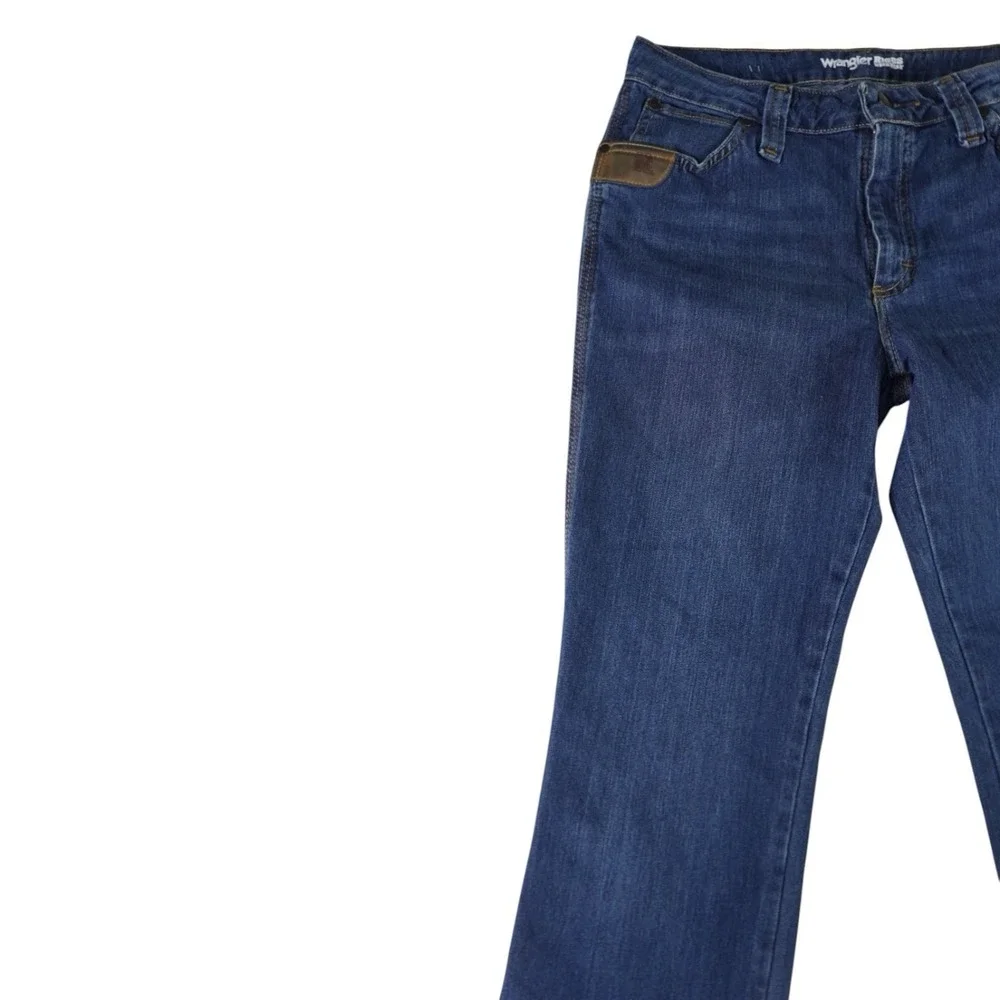 Boys Wrangler Riggs Workwear Strong Jeans Size 8x32 Dark Wash Bootcut‎